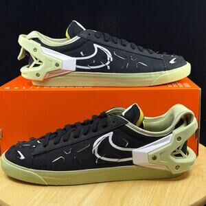 Nike Blazer Low Acronym Low Black Olive Aura Men's Shoe Size 10 DO9373-001